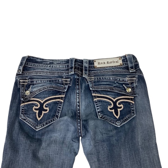 Rock Revival Johanna Bootcut Jeans Sz 29 Blue - Picture 10 of 11